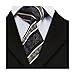 Hi-Tie Men's Brown Wedding Ties Silk Neckties with Pocket Square and Cufflinks Set
