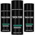 THICK FIBER Hair Building Fibers for Bald Spots & Thinning Hair (LIGHT BROWN, Pack of 3) - 25g Bottle - Conceals Hair Loss in Seconds - Hair Fibers for Men & Women