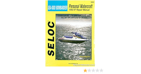 Sl9002 Seloc Sea Doo Personal Watercraft Jetski 1992 1997 Repair Manual By Author Amazon Com Books