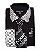 Fortino Landi Mens French Cuff Dress Shirt w/ Polka Dot Contrast Collar & Tie Hanky