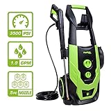 PowRyte Elite 3500 PSI 1.90 GPM Electric Pressure Washer, Electric Power Washer with 5 Quick-Connect Spray Tips (Green)