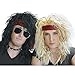 80s Rocker Halloween Costumes Wig - 2 Heavy Metal Couples Wigs For Men and Women