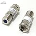 Ancable F-Type Cable TV in-line Voltage Blocking Capacitor DC Block 2-Pack