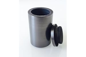 OTOOLWORLD Smelting Lab Graphite Crucible with Screw Lid Cover Lab Supply 99.95% Purity (12ML，30x55MM)