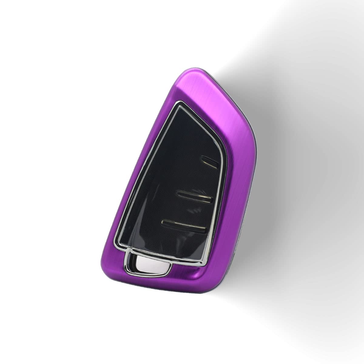 BROVACS Aluminum Alloy Case Shell Cover Protector Holder Compatible with BMW Smart Remote Key Fob 3 4 Button SV9903 Purple