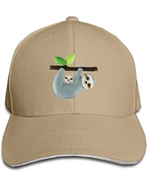 Polo Style Caps Sloth and Baby Unisex Baseball Sandwich Hats
