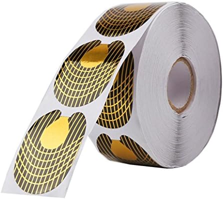Rongron 1 * Roll of Nail Paper Nail C-shaped Nail Paper Care 500 Tablets / Volume Of Gold Light Therapy Nail