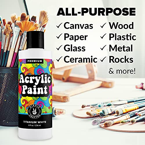 White Acrylic Paint Premium Colors Paint Acrylic Art Paints for Canvas and Outdoor Painting