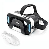 MSRM 3D VR Glasses,Magnet control button 3D virtual reality headset for IOS, Android ,Microsoft& PC phones Series within 4.0-6.0inches.With Bluetooth gamepad / remote / self timer.(MSRM-ZB)