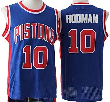 Blue Retro Jerseys Detroit Pistons Dennis Rodman #10 - Mens M