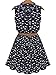 Milumia Women's Lapel Cat Print Shirt Dress