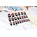 Yean Set of 24 Bridal False Nails Black Red Gradual Change Color Nail Vintage Short Fake Nail Tips Nail strips with Glue and Adhesive Tab for women and girls