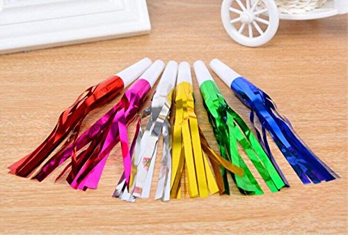 Muhuyi 84 Pcs Two Kinds of Party Blowers Noisemakers Fun Musical Blow Outs Party Favors