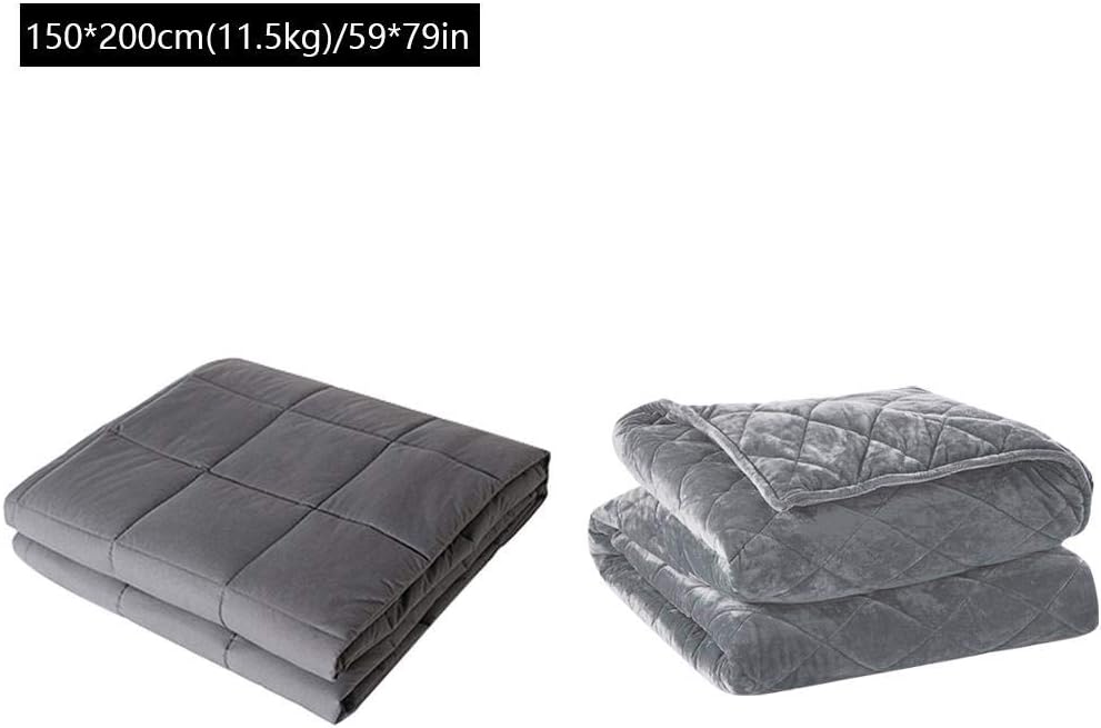Winter Weighted Blanket Adult - 100 Cotton and Removable Blanket Cover Super Soft Quilt Cover Combination