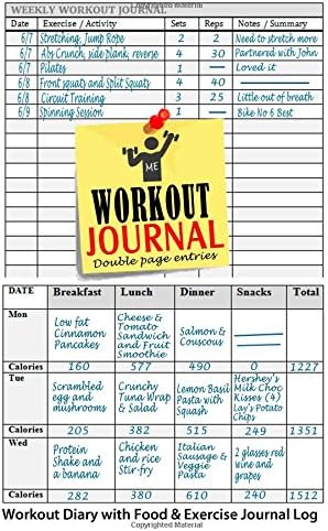 Workout Journal: Workout Diary With Food & Exercise Journal Log (Workout Journals)