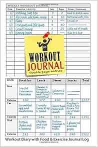 Workout Journal: Workout Diary with Food & Exercise Journal Log