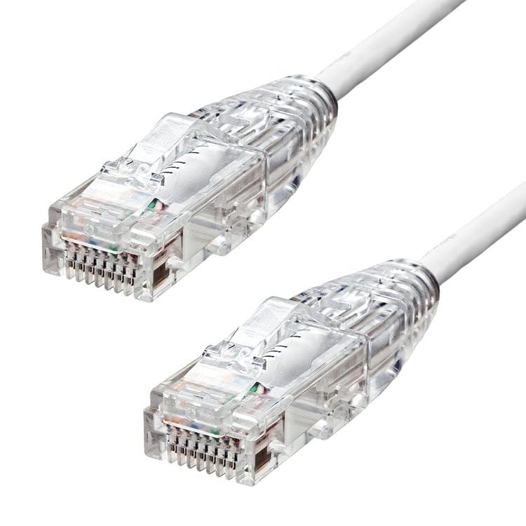 PROXTEND Ultra Slim CAT6A U/UTP CU LSZH Ethernet Cable White 25 cm