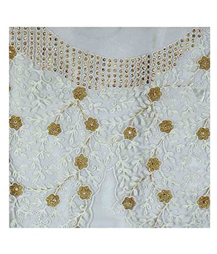 rudra fashion women's net gown (white_free size)