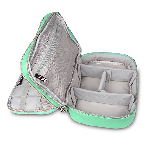 BUBM Portable Multi-functional Digital Storage Bag Electronic Accessories Travel Organizer Bag Data Cable Organizer (Green)