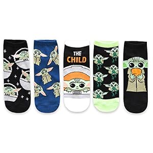 Star-Wars-Baby-Yoda-JuniorsWomens-5-Pack-Ankle-Socks