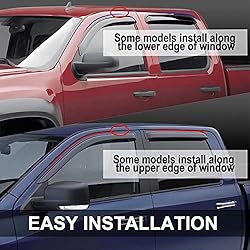 Puermto Side Window Wind Deflector, 2pcs