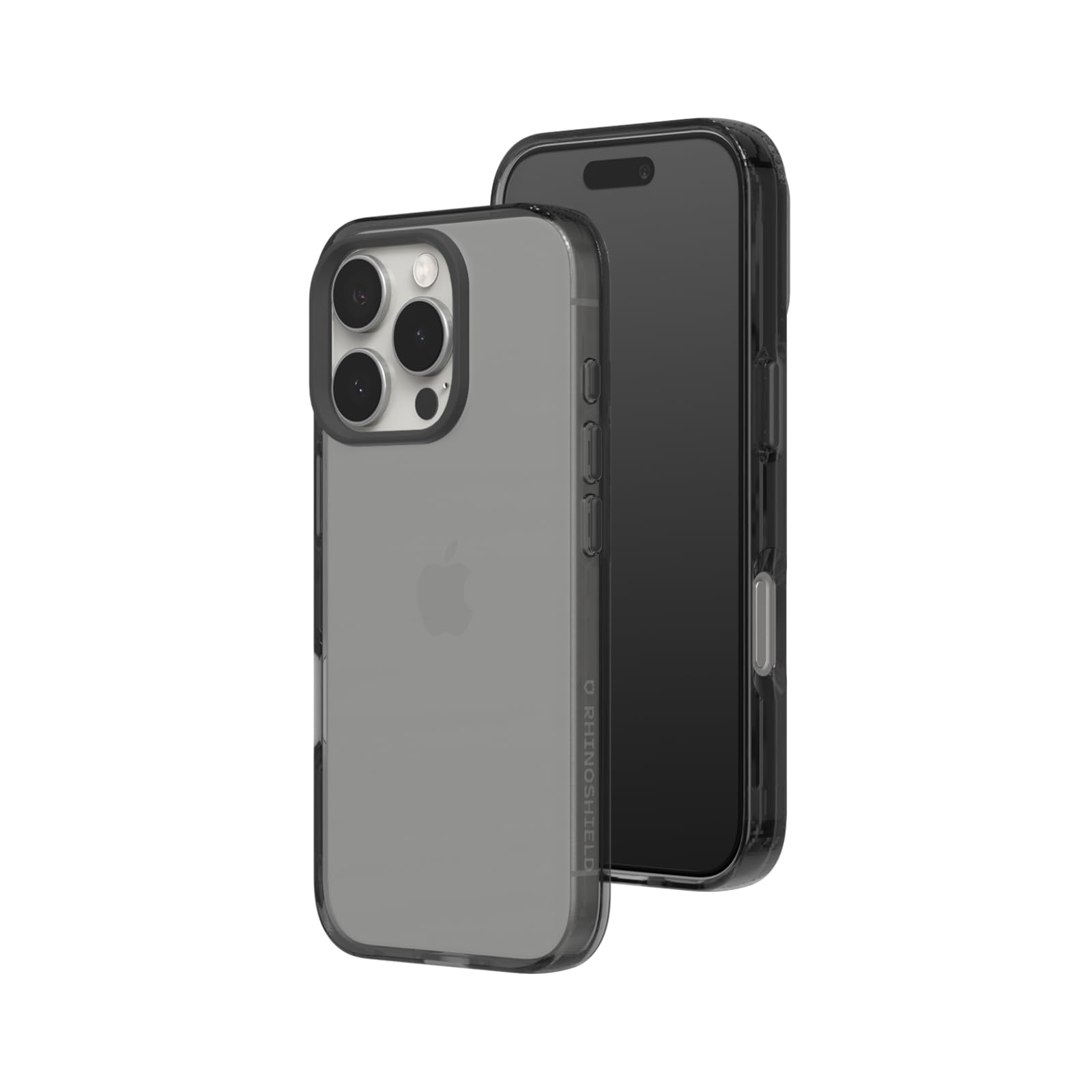 RHINOSHIELD JellyTint Transparent Protective Case Compatible with [iPhone 16 Pro] | Exceeds Military Drop Standards, Scratch Resistant, Shockproof, Trendy Colors - Ash Black