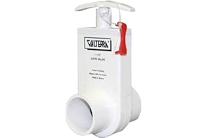 Valterra 2103X PVC Unibody Gate Valve, Orange, 1-1/2" Spigot w/Gate Keeper