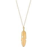 GIGB PBDK Boho Feather Pendant Necklace Chain Long Leaf Necklaces Sweater Necklaces Jewelry for Women