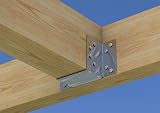 BPC Fixings Galvanised Mini Timber Joist Hanger 10pc Set 47mm Width Solid Sturdy view 2