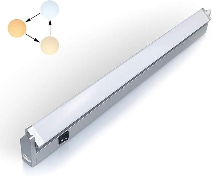 Heitronic Set van 3 LED-onderbouwlampen Imola, warm wit, uitbreidbaar tot maximaal 6 spots