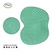 Makeup Brush Cleaning Mat, ESARORA Makeup Brush Cleaner Pad Set of 2 Cosmetic Brush Cleaning Mat Portable Washing Tool Scrubber Suction Cup (Green)