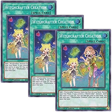 Amazon 3枚セット 遊戯王 英語版 Mp En225 Witchcrafter Creation ウィッチクラフト クリエイション スーパーレア 1st Edition トレカ 通販