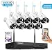 [Newest Strong Version WiFi] Wireless Security Camera System, ISOTECT 8CH Full HD 1080P Video Security System, 8pcs Outdoor/Indoor IP Security Cameras, 65ft Night Vision and Easy Remote View, 2TB HDD primary