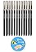 Black Le Pen (12 Pack) - 4300 Series (Black(12 Pack + Fridge Magnet)) AUTHENTIC UCHIDA OF AMERICA LE PENS