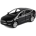 1/32 Model x Metal Die Casting Toy Car for 3 to 12 Year Old Boy Pull Back Car Toy with Sound and Lights (Black)