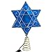 Kurt Adler Lighted Treetop, Battery-Operated Deluxe LED Hanukkah, 12in