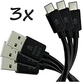 Micro USB Cable 6.6ft (2m) 3 Pack - Micro B to USB 2.0 A High Speed - Fast Data Sync Charging Cord - Charge Samsung, HTC, LG, Nexus, Motorola, Sony, Android Smartphone, Cell Phone & Tablet