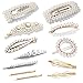 12 Pcs Pearls Hair Clips for Women Girls - Cehomi Fashion Korean Clips/Ties Bling Hairpins Headwear For Women girls and Ladies Headwear Styling Tools Accessories