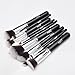 MSQ Makeup Brush Set 15pcs Professional Cosmetic Brushes with Soft Natural/Synthetic Hair, Wood Handle for Foundation, Powder, BB Cream, Eyeliner, Concealer(without bag)