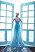 NIYIGEJI Womon Halloween Cosplay Frozen Elsa Princess Costume Stage Costume blue/S