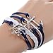 HUMASOL Retro Infinite Bracelet Leather Knit Rope Bracelet Gift