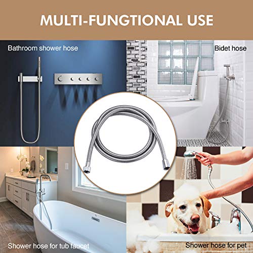 AMAZING FORCE Shower Hose 71 Inches(6 feet) Stainless Steel Extra Long