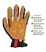 Mechanix Wear Fastfit Leather Gloves - Abrasion Resistant Gloves for Hand Safety - Breathable - Secure Fit - Two-Piece Palm - Machine Washable - Brown/Black - XX-Large