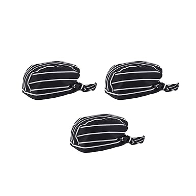 Homyl 3 Pcs Unisex Kitchen Catering Cooking Chef Skull Cap Tie