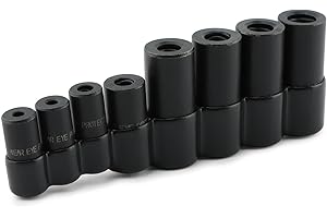NOWHYX 70500 Tap Socket Set, 8-Piece Tap Socket Wrench Set Fits Fractional MCTI Standard Taps up to 1/2", 1/8" NPT & Metric Taps up to 12mm(COLOR:black)