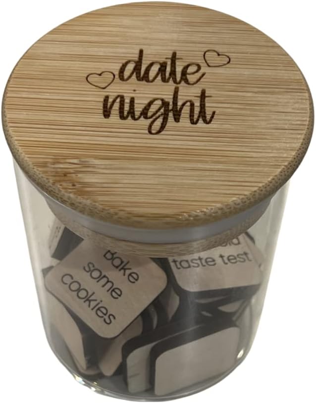 Mixed Media - Date Night Glass Jar From Made By R And R