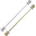 2 Pieces Collar Pin Collar Bar Pin Men's Brass Ball Collar Bar Pins Collar Bars Pins Shirt Collar Bar Tie Pins Clip Clasp Lapel Stick Brooch Classic Collar Clips for Men(Sliver, Golden)
