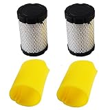 KlirAir Air Filters Replace Briggs Stratton 796031 (591334 or 594201) Plus 797704 Foam Pre-Cleaner (Pack of 2)