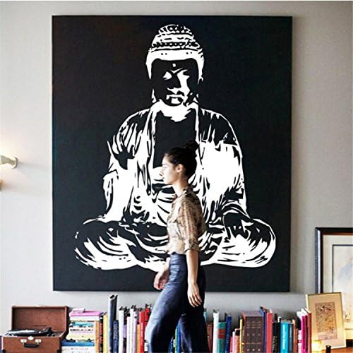 AddLife White Yoga Buddha Wall Sticker Living Room Bedroom Kid's Room Removable Decals Home Creative Decoration