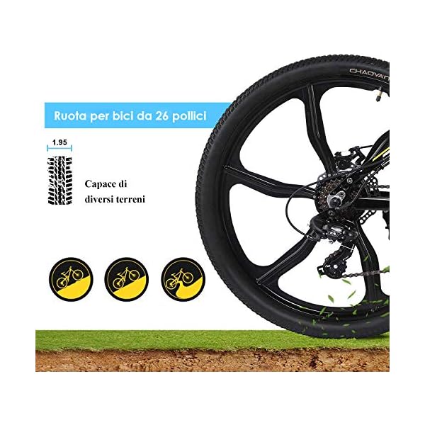 BIKFUN Bicicletta Elettrica Pieghevole, Bici al Lavoro, E-Bike,Fold  20”/26”, Adulto, 250W Batteria 36V 8Ah, Cambio Shimano a 7 velocità -  ilMonopattinoElettrico.com